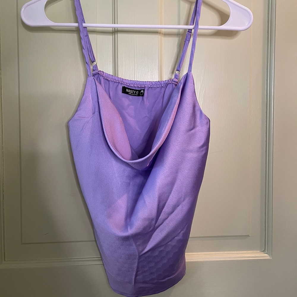 Nasty Gal Silk Scoop Neck Tank
